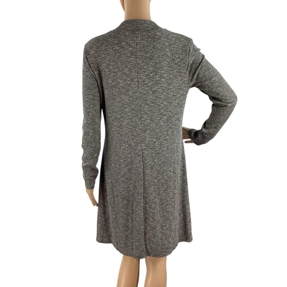 Madewell Gray Cityblock Mock Neck Long Sleeve Fit & Flare Sweater Dress M - Picture 5 of 7